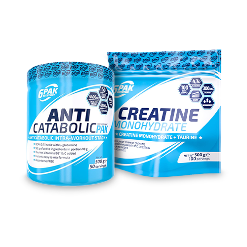 6PAK Anti Catabolic Pak 500 Gr + 6PAK Creatine Monohydrate 500 Gram