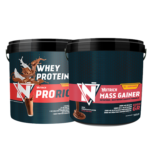 Nutrich Prorich Whey Protein 3500 Gr + Nutrich Mass Gainer 6000 Gr