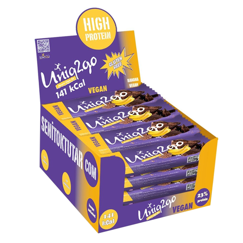 Uniq2go Banana Vegan Bar 38 Gr 16 Adet