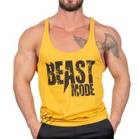 Beast Mode İnce Askı Tank Top Atlet Sarı