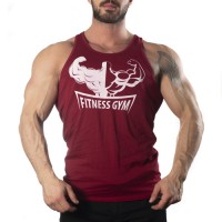 Fitness Gym Tank Top Atlet Bordo
