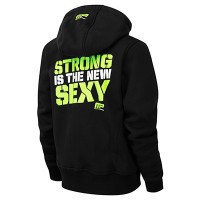 MusclePharm Kadın Fermuarli Kapüşonlu Sweat Shirt 'Strong is The New Sexy' Siyah ve Yeşil