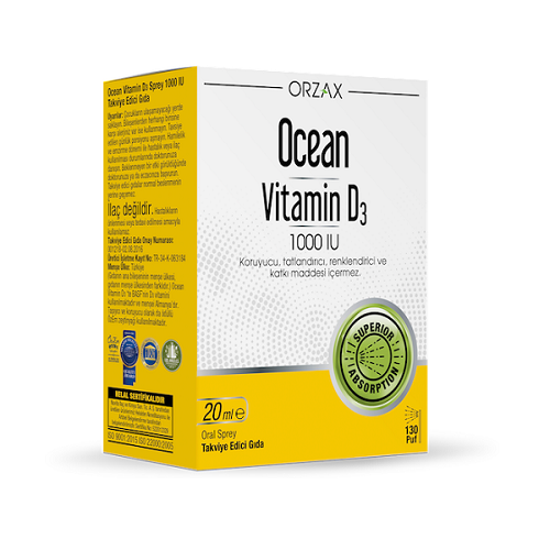 Ocean Vitamin D3 1000 IU Oral Sprey 20 Ml