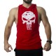 Punisher Kapüşonlu Tank Top Kırmızı Atlet