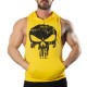 Punisher Kapüşonlu Tank Top Sarı Atlet