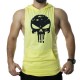 Punisher Kapüşonlu Tank Top Soft Sarı Atlet