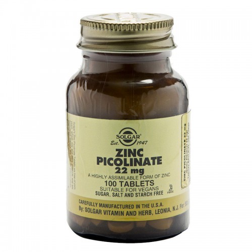 Solgar Zinc Picolinate 22 mg 100 Tablet