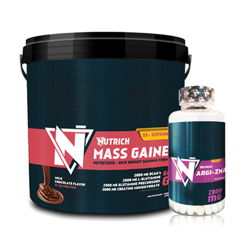 Nutrich Mass Gainer 6000gr + Nutrich Argi-Zma 100 Kapsül