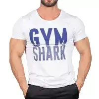 Gym Shark T-Shirt Beyaz