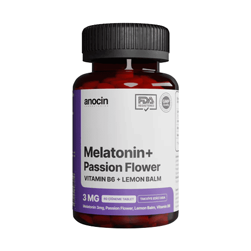 Anocin Melatoni+Passion Flower 3 MG 60 Tablet