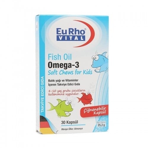 Eurho Vital Omega-3 Fish Oil Soft Chews for Kids 30 Kapsül