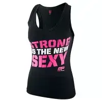 MusclePharm Kadın Atlet 'Strong is The New Sexy' Siyah ve Pembe