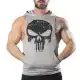 Punisher Kapüşonlu Tank Top Gri Atlet