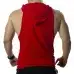 Punisher Kapüşonlu Tank Top Kırmızı Atlet