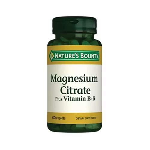 Nature's Bounty Magnesium Citrate Plus Vitamin B-6 60 Tablet