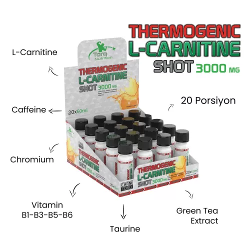 Torq Nutrition Thermogenic L-Carnitine Shot 20'li 3000 mg. Portakal