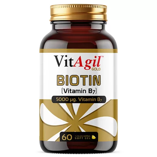 VitAgil Gold 5000 mcg Biotin (Vitamin B7) 60 Kapsül |